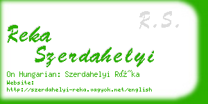 reka szerdahelyi business card